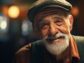 glücklicher alter Mann